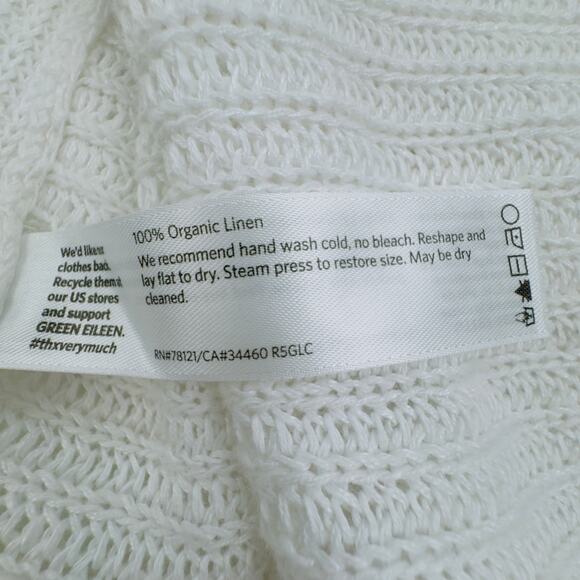 Eileen Fisher 100% Organic Cotton Asymmetrical Open Front Cardigan Women's XL - Picture 7 of 8